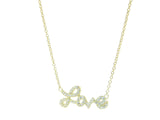 Golden Sparkling Cursive Love Necklace - get-accessories