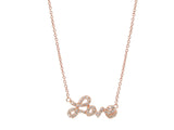 Rose Sparkling Cursive Love Necklace - get-accessories