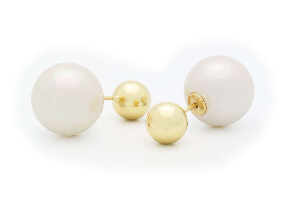 Faux Pearl Double Sided Earrings - get-accessories