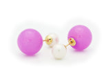 Faux Pearl Double Sided Earrings - get-accessories