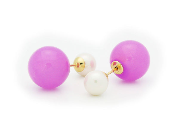 Faux Pearl Double Sided Earrings - get-accessories