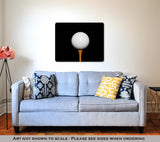 Metal Panel Print, Golf Ball On Teepeg On Black - get-accessories
