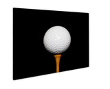 Metal Panel Print, Golf Ball On Teepeg On Black - get-accessories