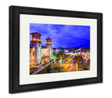 Framed Print, St Augustine Florida USA Townscape Over Alcazar Courtyard - get-accessories