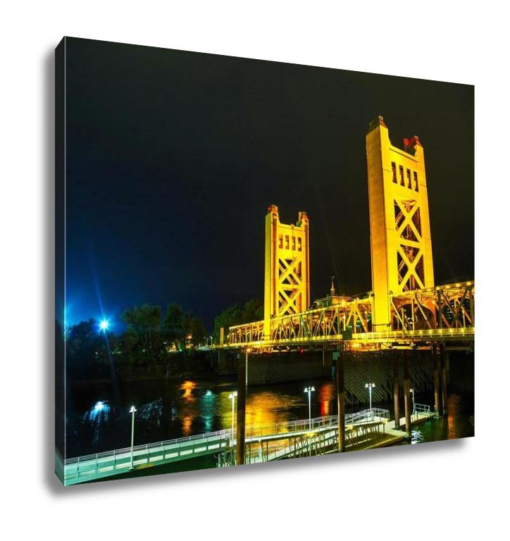Gallery Wrapped Canvas, Golden Gates Drawbridge In Sacramento - get-accessories