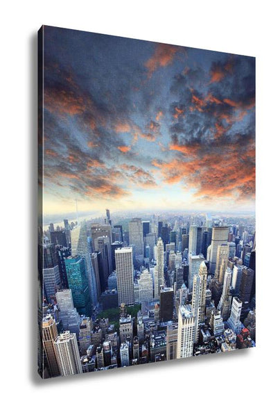 Gallery Wrapped Canvas, New York City Manhattan Skyline Aerial View - get-accessories