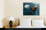 Gallery Wrapped Canvas, Dolphin And Sea Lion Underwater Close Up - get-accessories