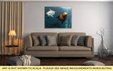 Gallery Wrapped Canvas, Dolphin And Sea Lion Underwater Close Up - get-accessories