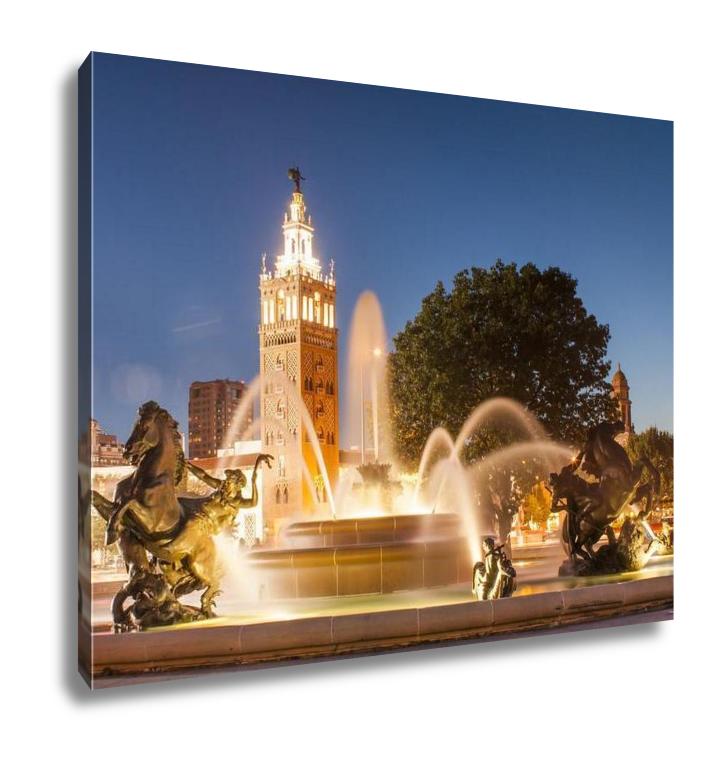 Gallery Wrapped Canvas, Kansas City Missouri Fountain At Country Club Plaza - get-accessories