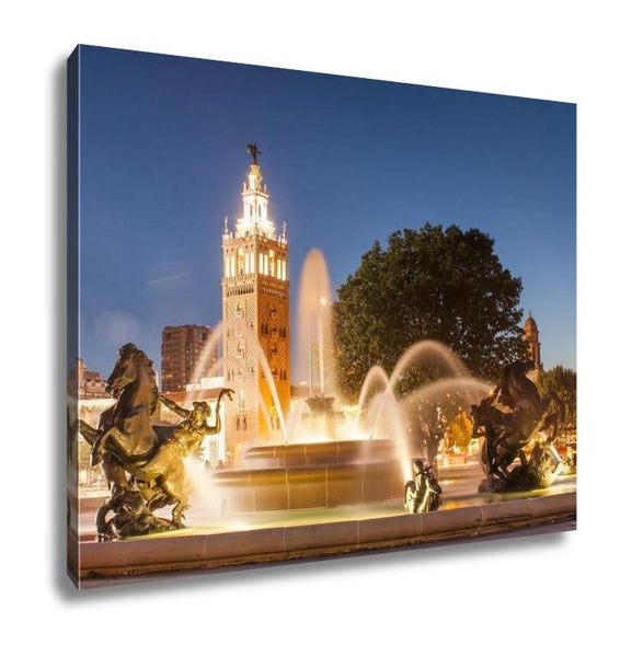 Gallery Wrapped Canvas, Kansas City Missouri Fountain At Country Club Plaza - get-accessories