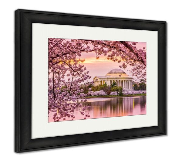 Framed Print, Jefferson Memorial In Spring - get-accessories
