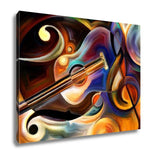 Gallery Wrapped Canvas, Abstract Painting On Subject Of Music And Rhythm - get-accessories