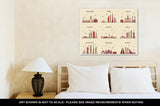 Gallery Wrapped Canvas, Dubai Arabian Peninsulskylines Line Art Style - get-accessories