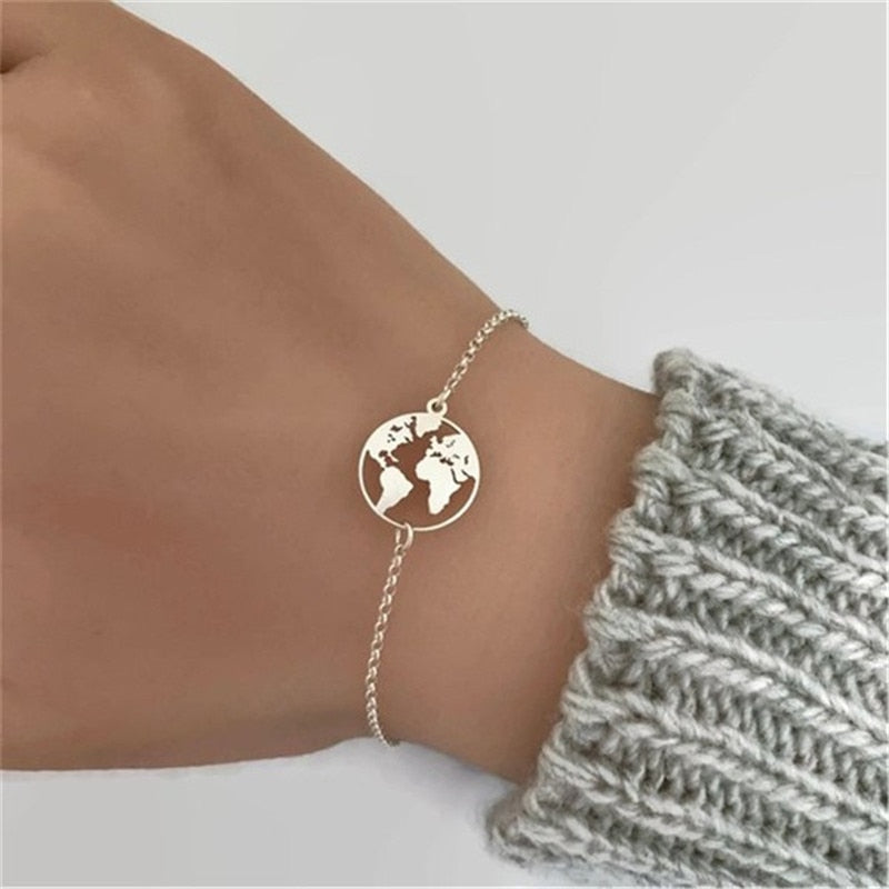 World Map Bracelets - get-accessories