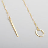 Shaped Circle Lariat Style Chain Jewelry Necklace - get-accessories