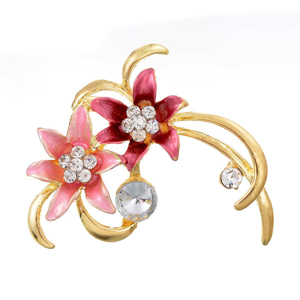 Fashionable Enamel Flower Brooch - get-accessories