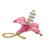 New Lucky Pink Enamel Flower - get-accessories
