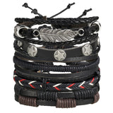 Vintage Multilayer Leather Bracelet Men Fashion - get-accessories