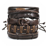 Vintage Multilayer Leather Bracelet Men Fashion - get-accessories