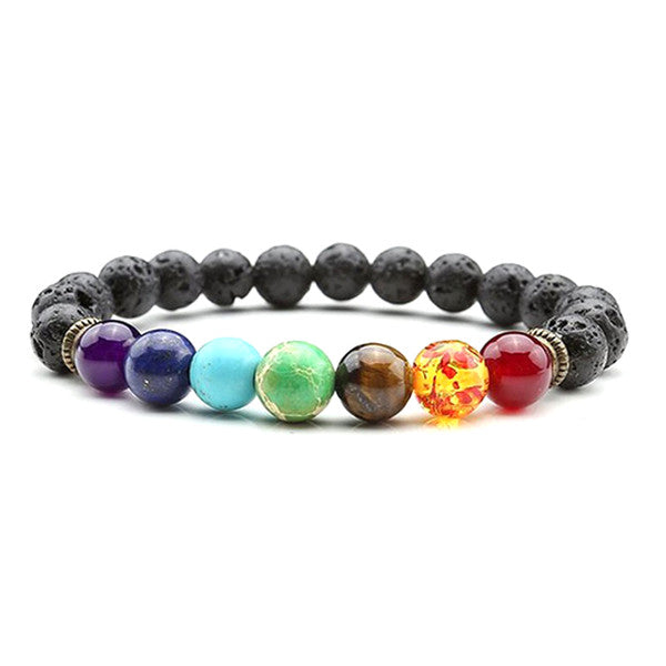 7 Chakra Healing Lava Bracelet - get-accessories