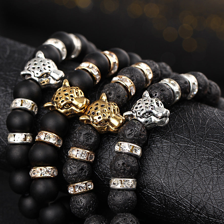 Leopard Head Zircon Bracelets for Men - get-accessories