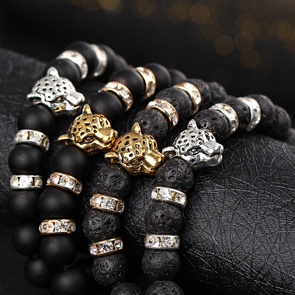 Leopard Head Zircon Bracelets for Men - get-accessories