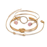 Multilayer Adjustable Open Bracelet Set Women Fashion - get-accessories