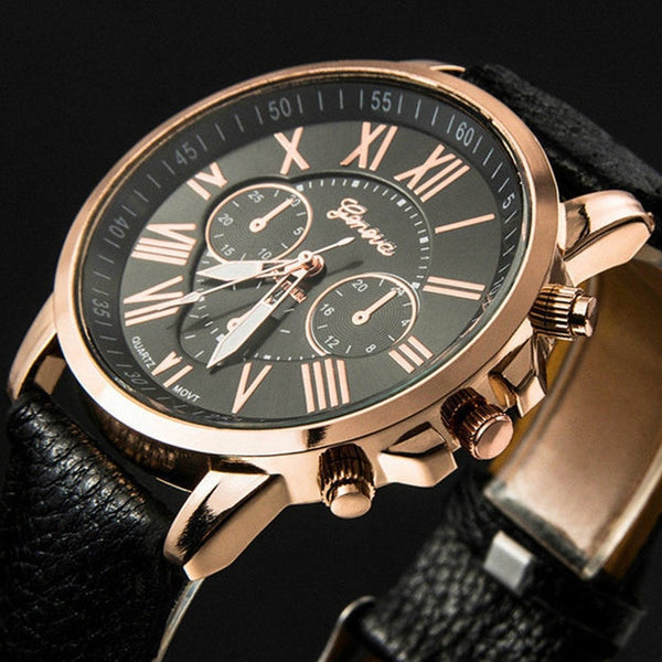 Geneva Women Watch Casual Leather PU - get-accessories
