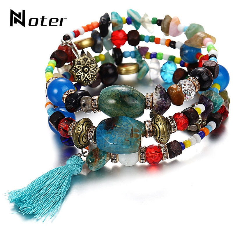 Multilayer Stone Bracelet Vintage Charm Braclet For Women Jewelry - get-accessories