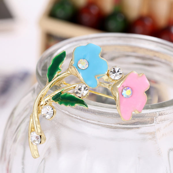New Style Crystal Leaves Flower - get-accessories